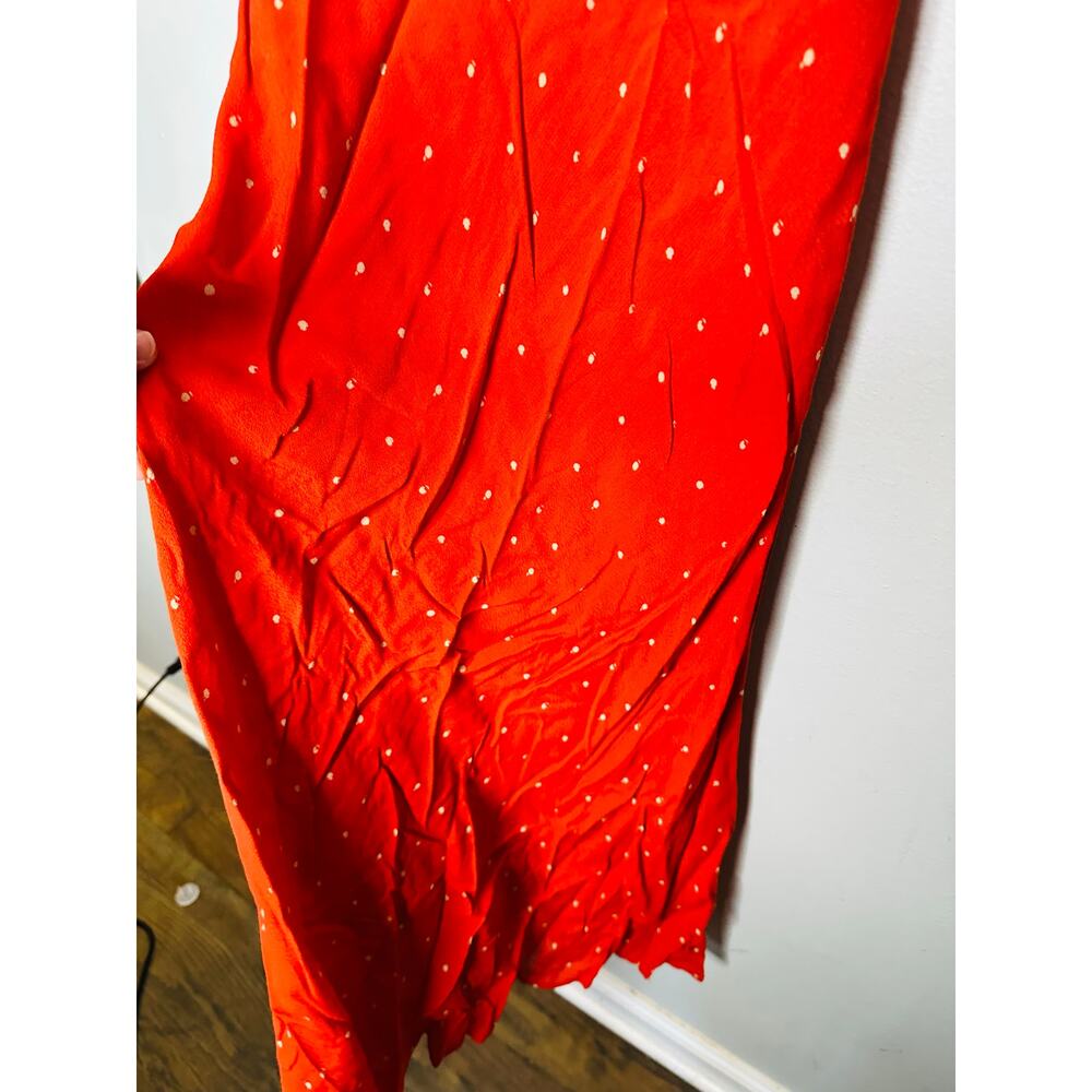 Jason Wu Collective Red Polka Dot Flutter Sleeve … - image 6